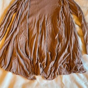 Pink/Cream Long Sleeve Drape Top